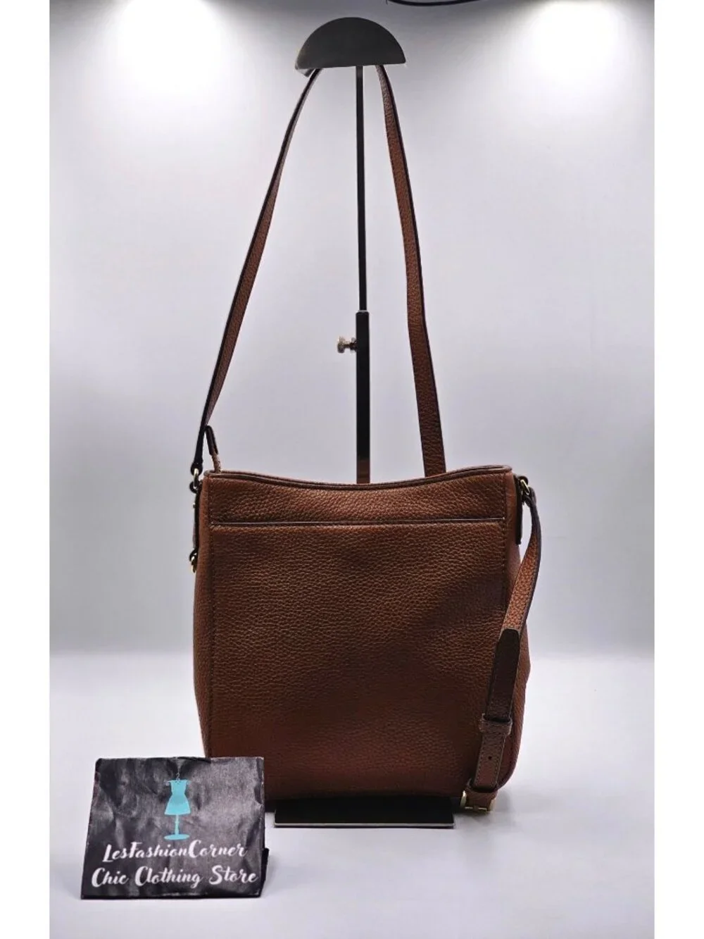 Michael Kors Women's Tan Pebbled Leather Hamilton Traveler Crossbody Bag  3371
